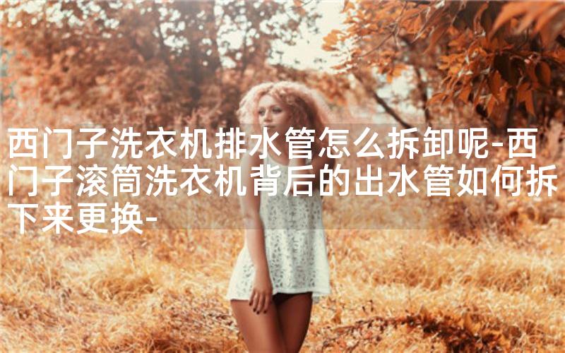 西门子洗衣机排水管怎么拆卸呢-西门子滚筒洗衣机背后的出水管如何拆下来更换-