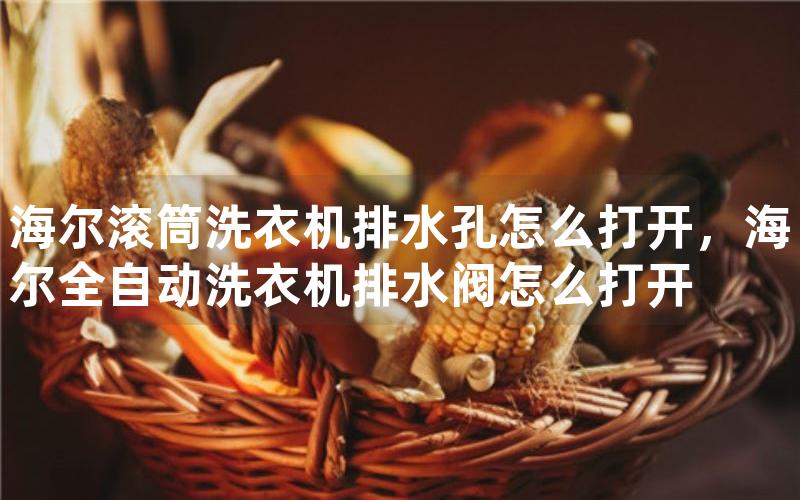 海尔滚筒洗衣机排水孔怎么打开，海尔全自动洗衣机排水阀怎么打开