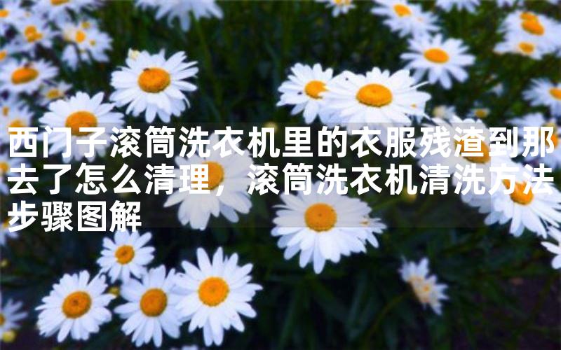 西门子滚筒洗衣机里的衣服残渣到那去了怎么清理，滚筒洗衣机清洗方法步骤图解