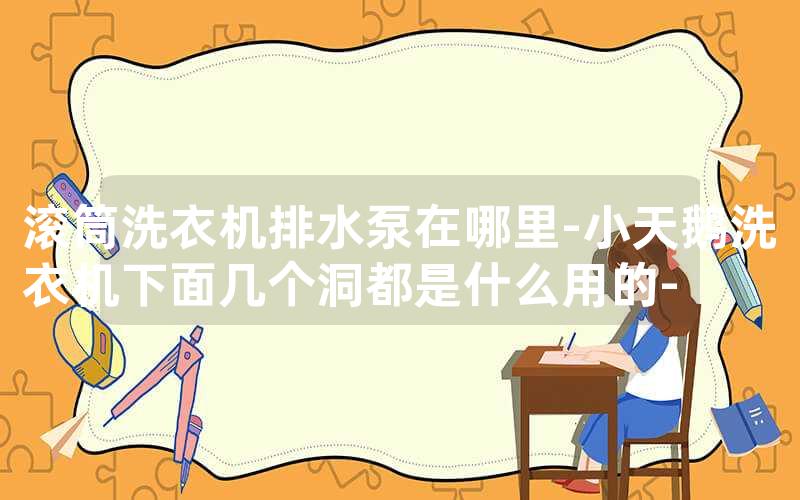 滚筒洗衣机排水泵在哪里-小天鹅洗衣机下面几个洞都是什么用的-