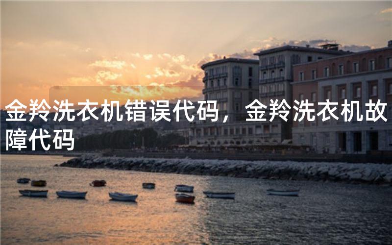 金羚洗衣机错误代码，金羚洗衣机故障代码