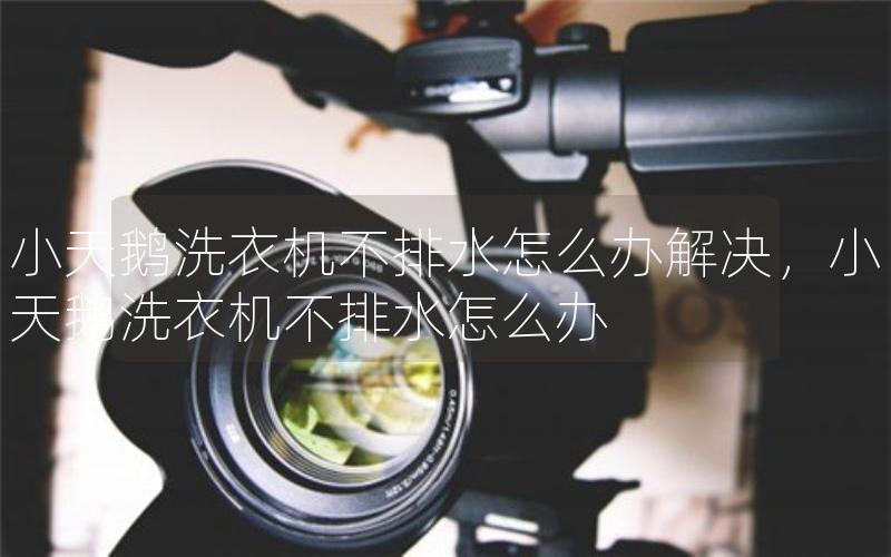 小天鹅洗衣机不排水怎么办解决，小天鹅洗衣机不排水怎么办
