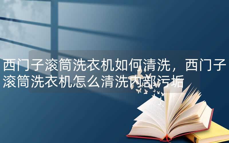 西门子滚筒洗衣机如何清洗，西门子滚筒洗衣机怎么清洗内部污垢