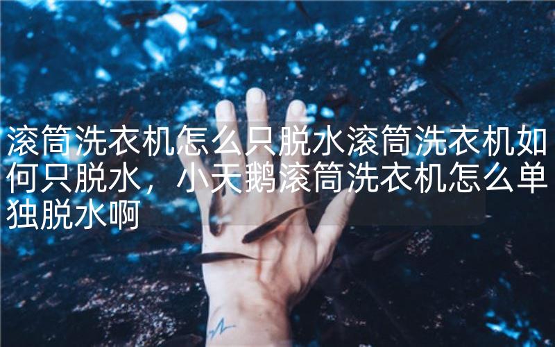 滚筒洗衣机怎么只脱水滚筒洗衣机如何只脱水，小天鹅滚筒洗衣机怎么单独脱水啊