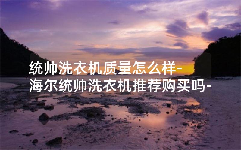 统帅洗衣机质量怎么样-海尔统帅洗衣机推荐购买吗-