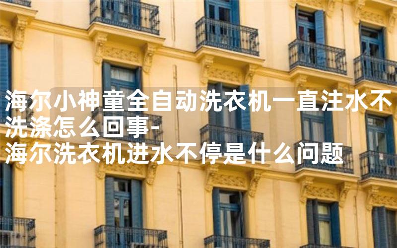 海尔小神童全自动洗衣机一直注水不洗涤怎么回事-海尔洗衣机进水不停是什么问题